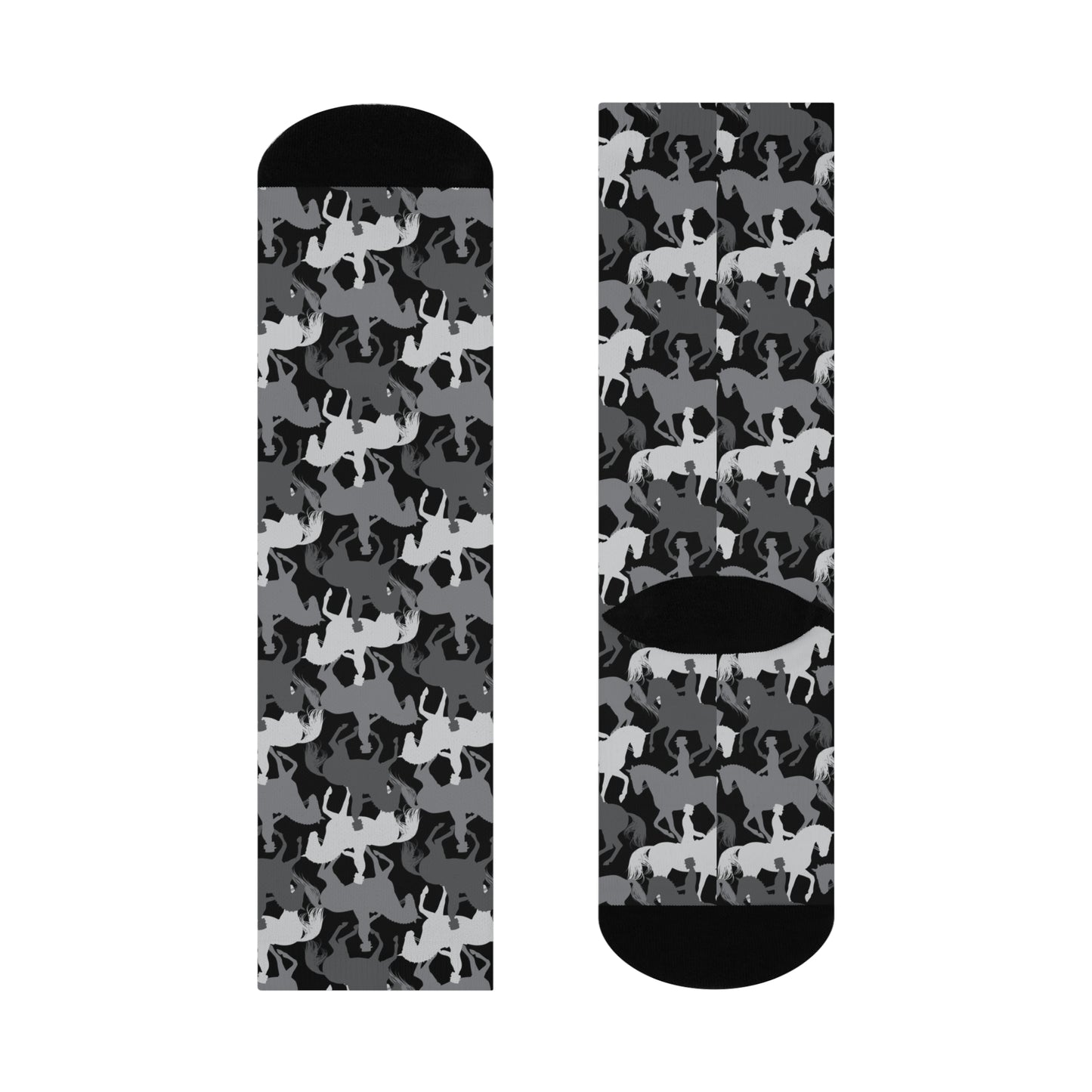 Dressage Cushioned Crew Socks – Dappled Grey