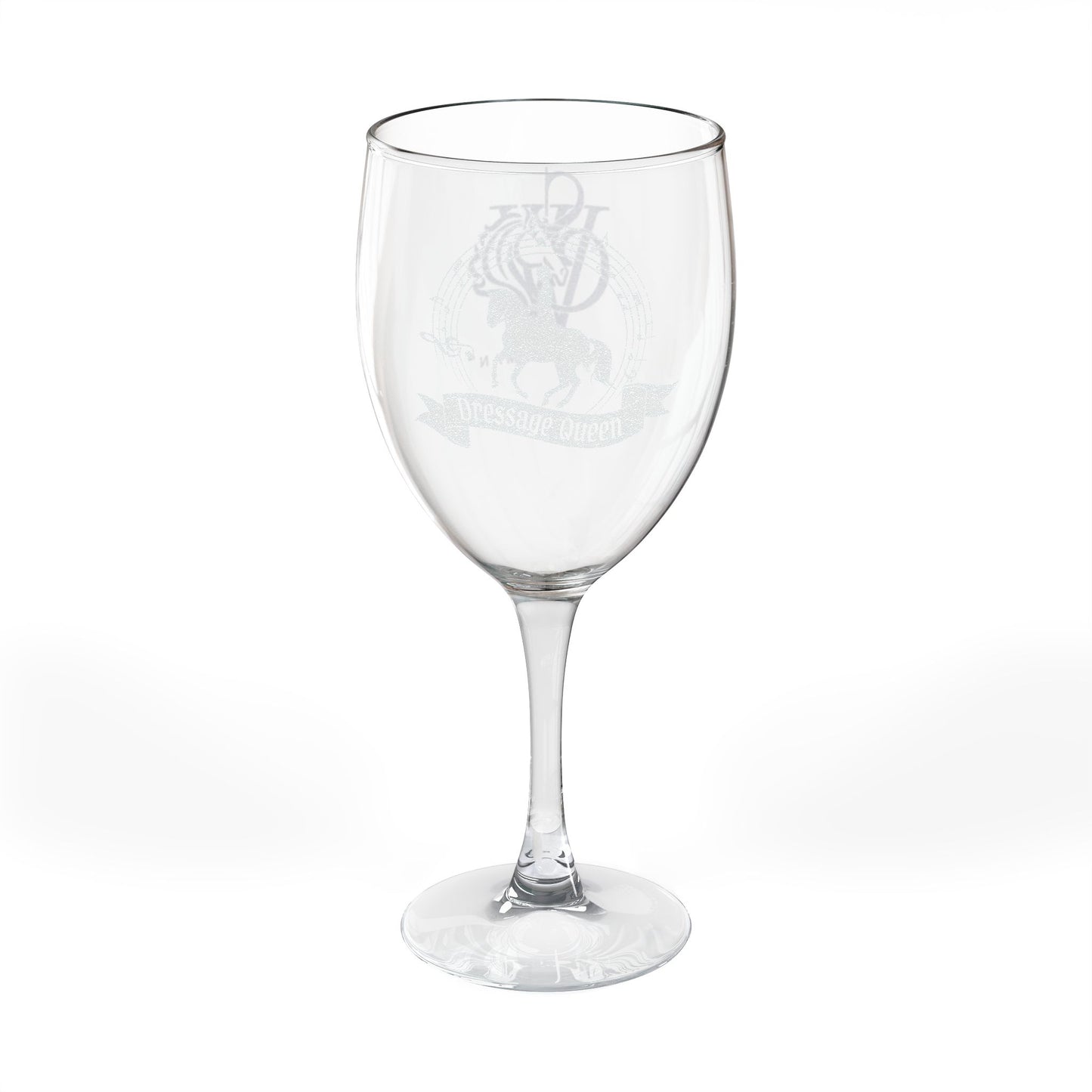 Dressage Queen / StableWoman™ Engraved Wine Glass