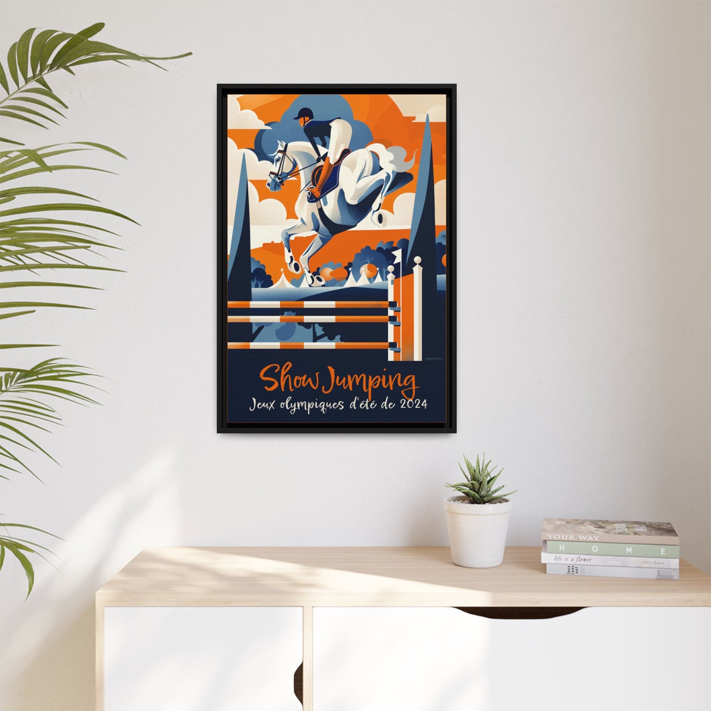 Olympics 2024 (Paris) Equestrian Show Jumping – Framed Canvas