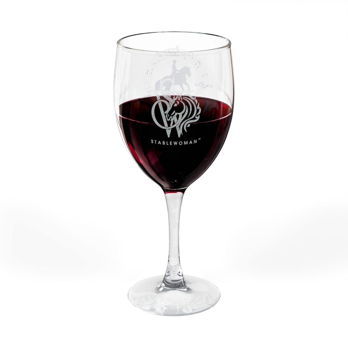 Dressage Queen / StableWoman™ Engraved Wine Glass