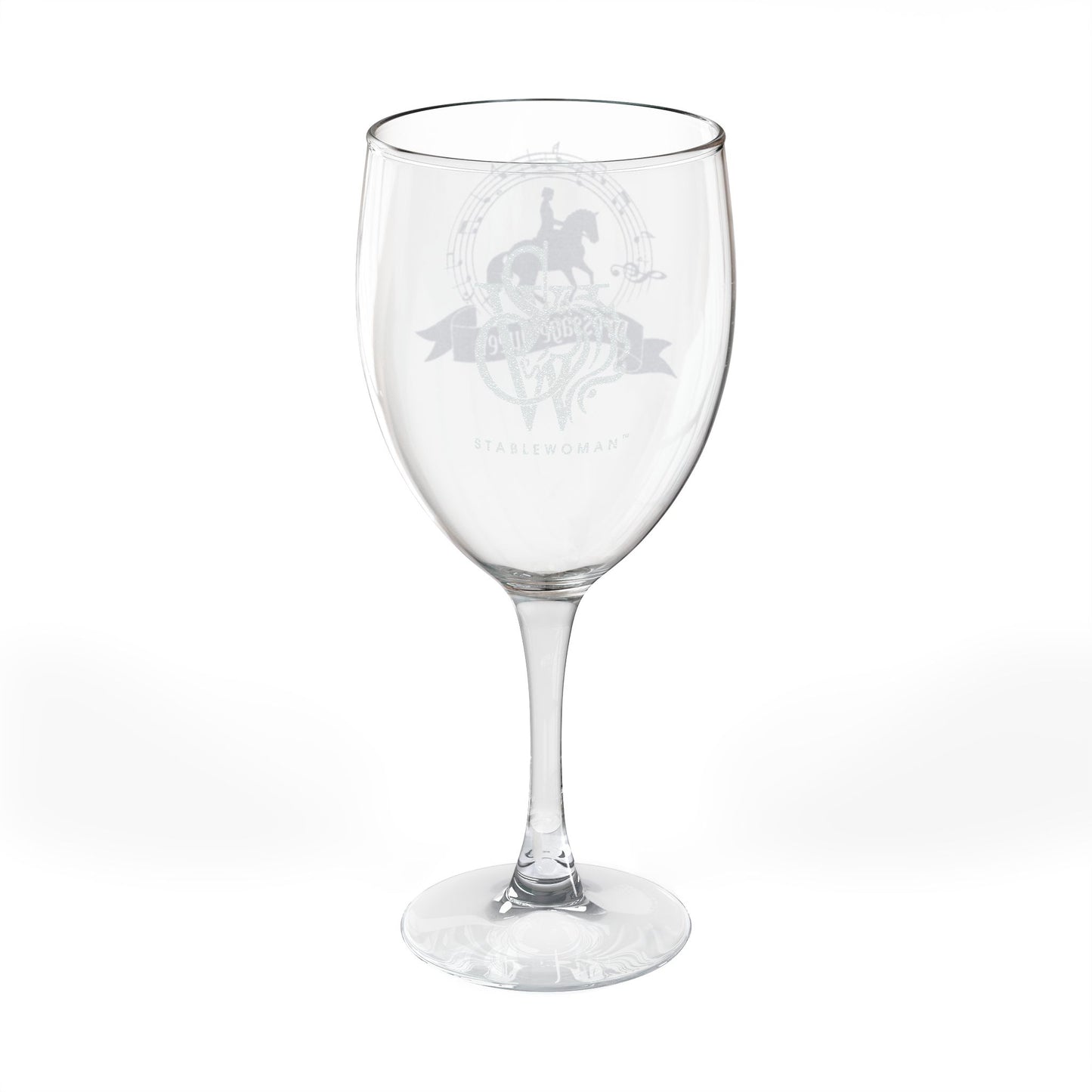 Dressage Queen / StableWoman™ Engraved Wine Glass