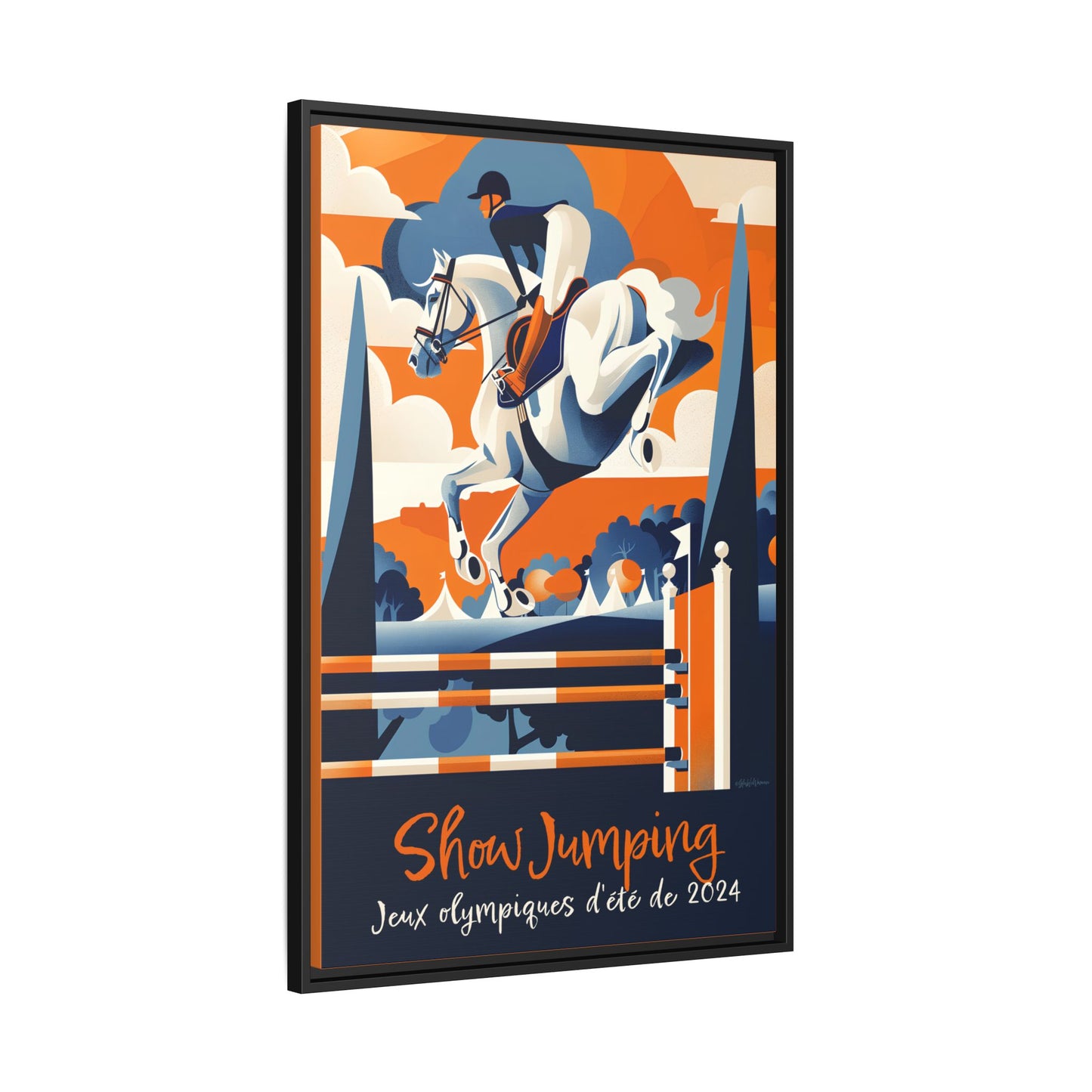 Olympics 2024 (Paris) Equestrian Show Jumping – Framed Canvas