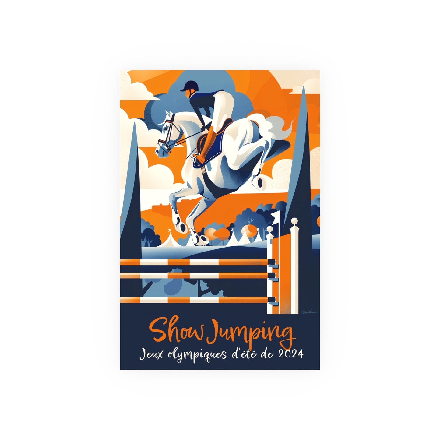 Olympics 2024 (Paris) Equestrian Show Jumping Poster