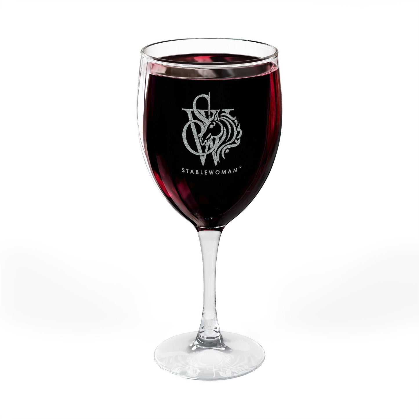 Dressage Queen / StableWoman™ Engraved Wine Glass