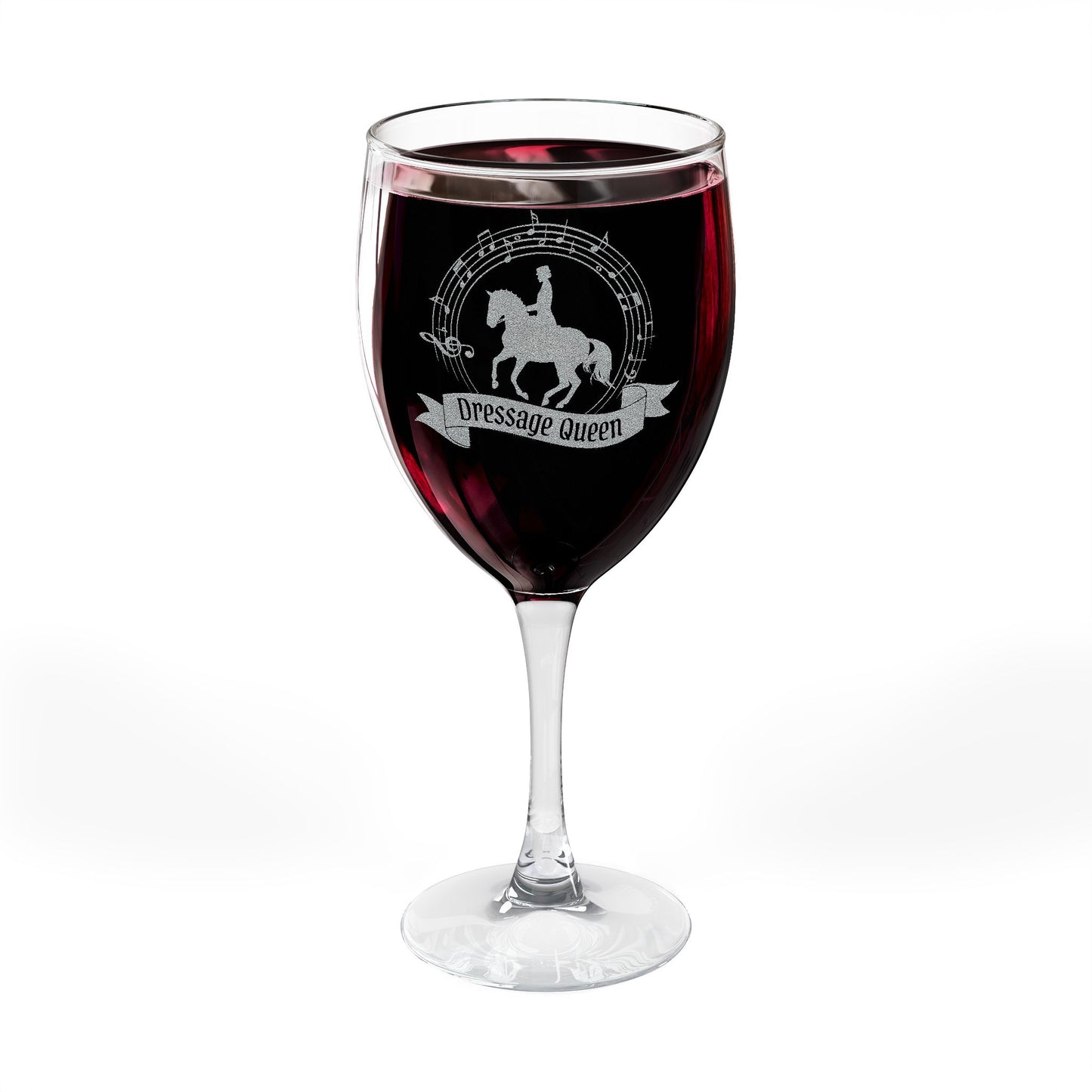 Dressage Queen / StableWoman™ Engraved Wine Glass