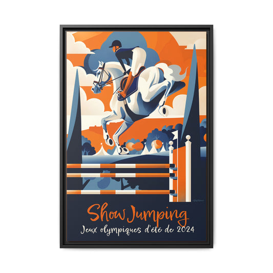 Olympics 2024 (Paris) Equestrian Show Jumping – Framed Canvas